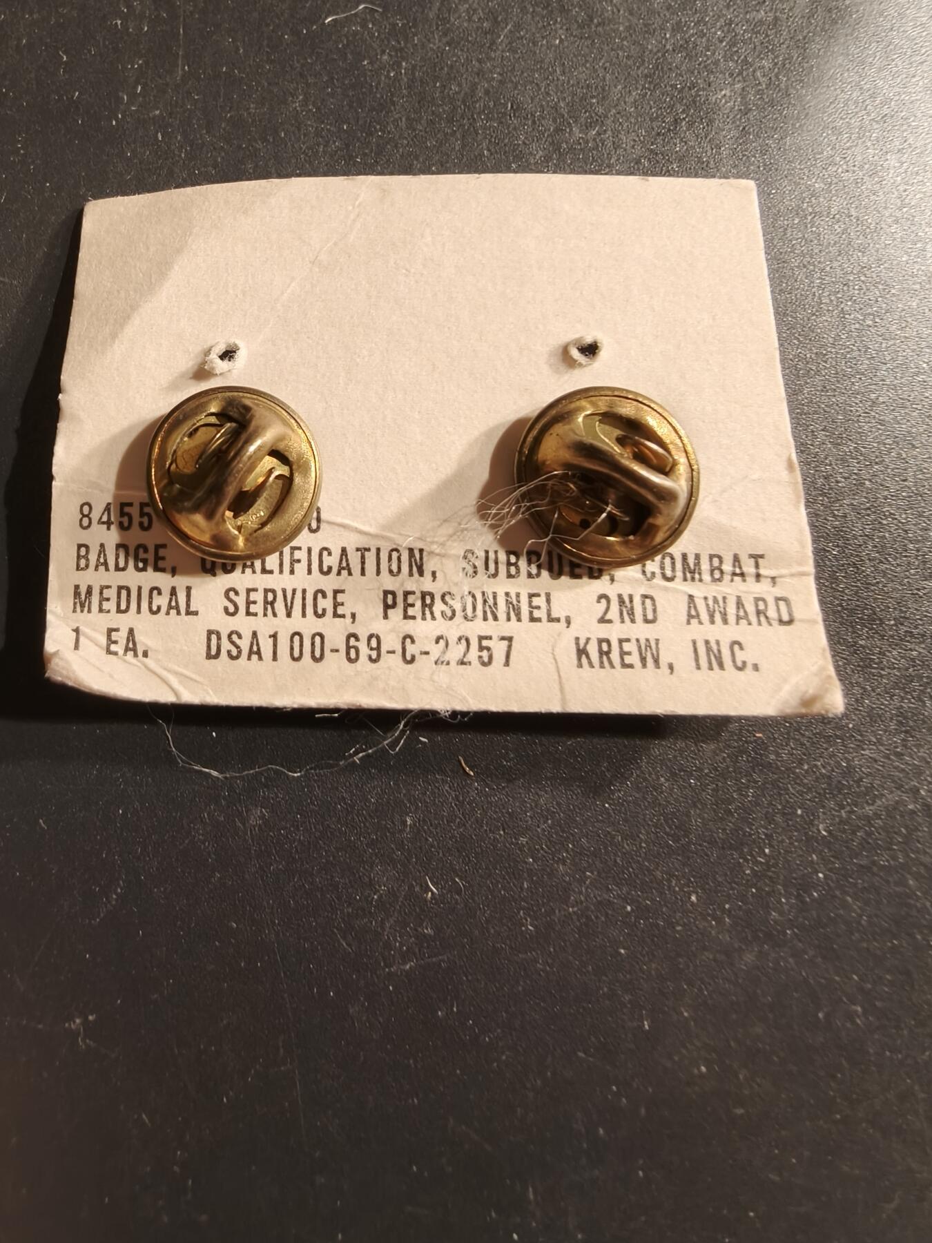 老王徽章第161期 美国陆军战斗军医中级技能章     低可视度版本