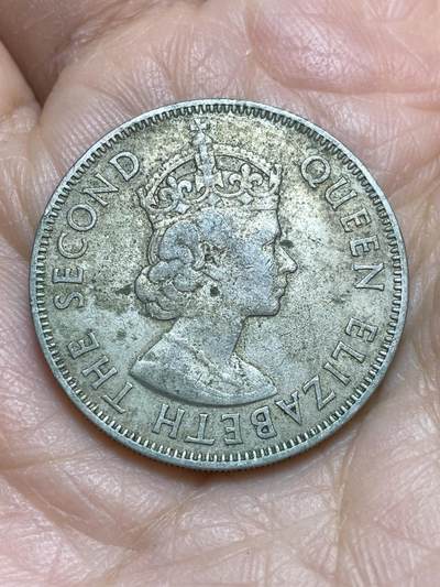 2025年第一百二十三场(总第一百四十九场）外国好品散币(免佣金) 英属塞浦路斯1955年100米尔(伊丽莎白二世青年带冠)