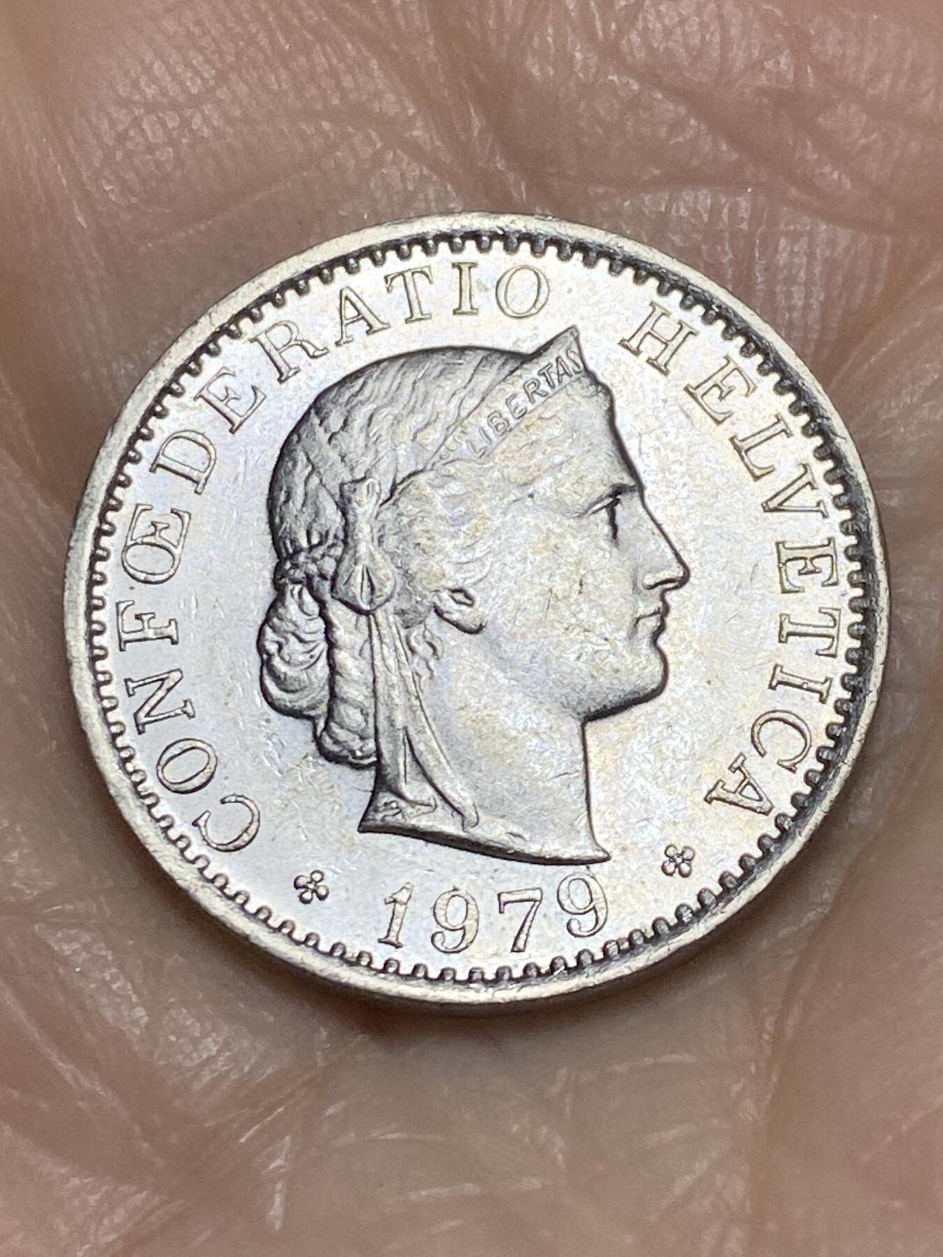 2025年第一百二十二场(总第一百四十八场）外国好品散币(免佣金) 瑞士🇨🇭1979年20分(无标版)