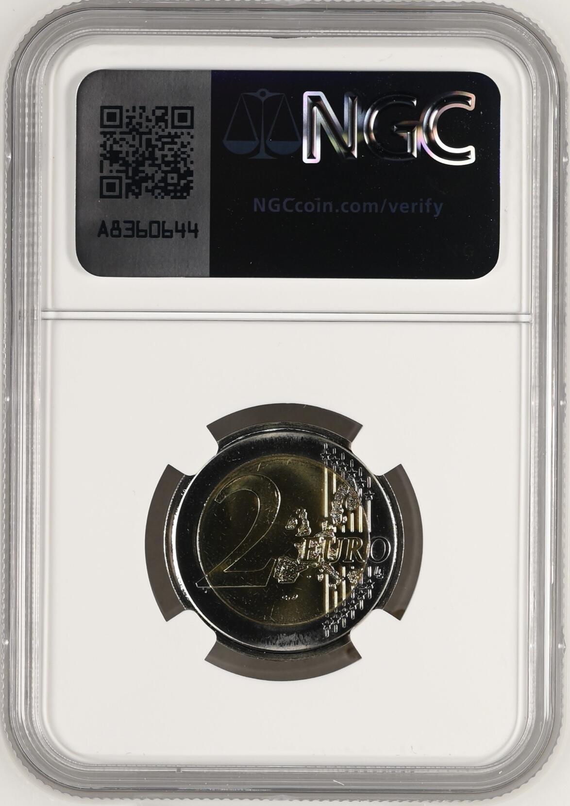 S&S Numismatic世界钱币-拍卖 第115期  梵蒂冈2007年 教皇本笃十六世80岁生日 2欧元双色纪念币 NGC MS66  