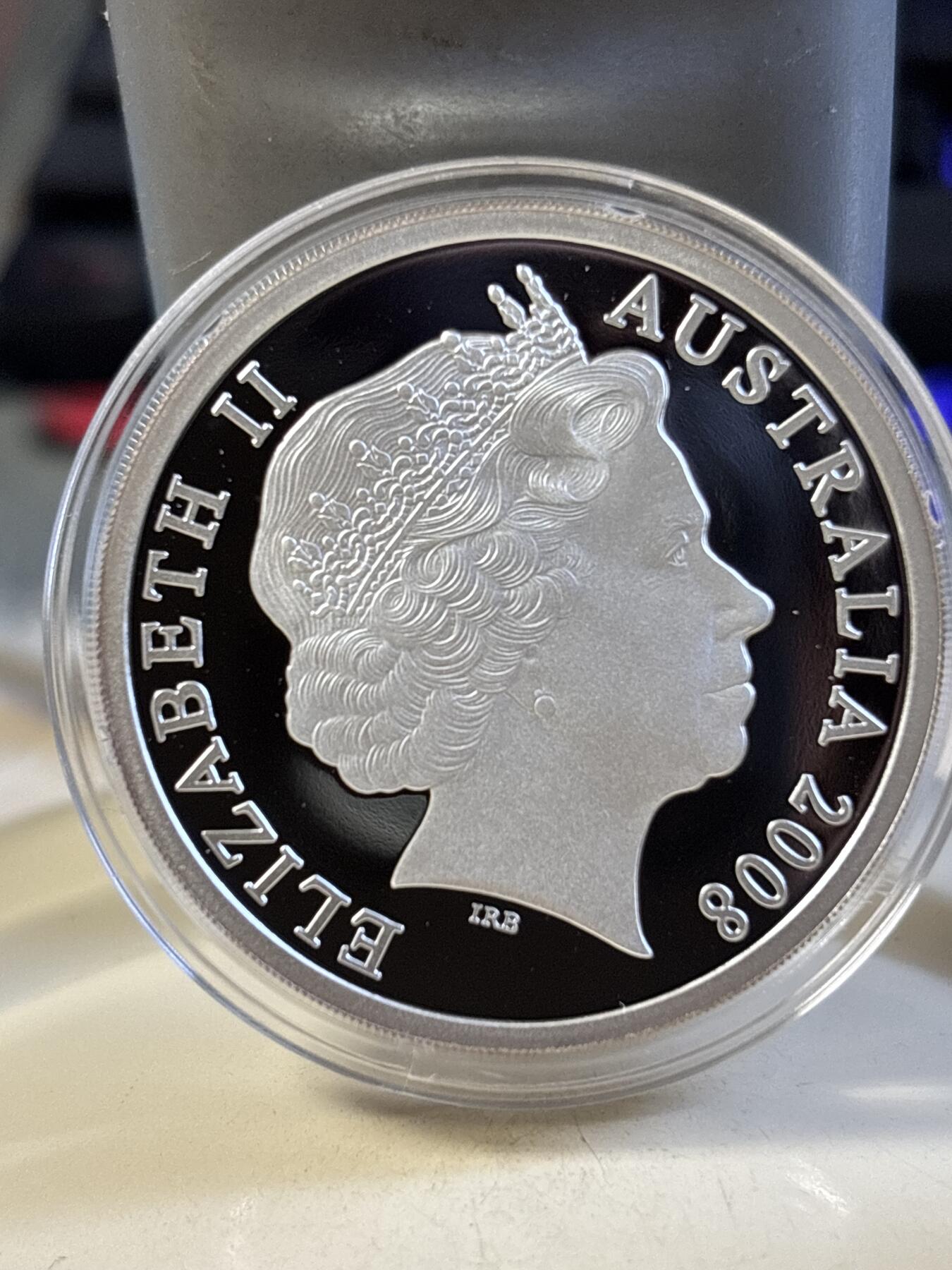 第181期拍卖 澳大利亚2008年北领地地图30周年36.31克纪念银币，999银，发行12500枚