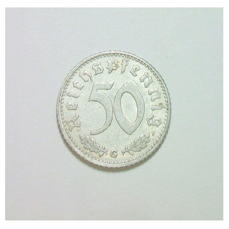 稀年 德国第三帝国1943年G版50芬尼 爽品