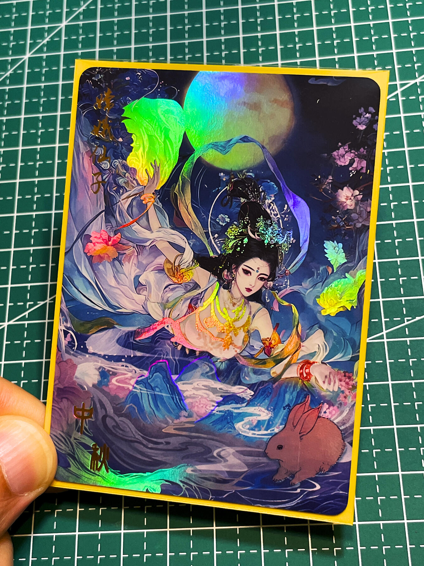 显眼宝36期 11月12日晚21:50截拍 佣金1起 可寄存～ 闲宅卡牌 红尘西游第一弹  散配 嫦娥仙子一张 中秋彩闪 63*88