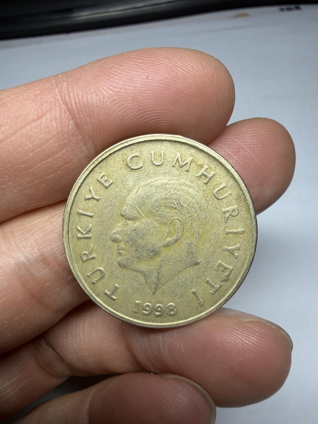 2025年集古藏今外币拍卖第十期-第2场—（总第282拍），可以寄存60天，满160元包邮。 1998年土耳其50里拉
