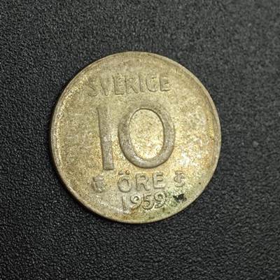 【淘币小摊】实时拍第七百八十八拍   散币小银币场   满百包邮可预留二周 每周一统一发货   - 瑞典1959年10欧尔银币