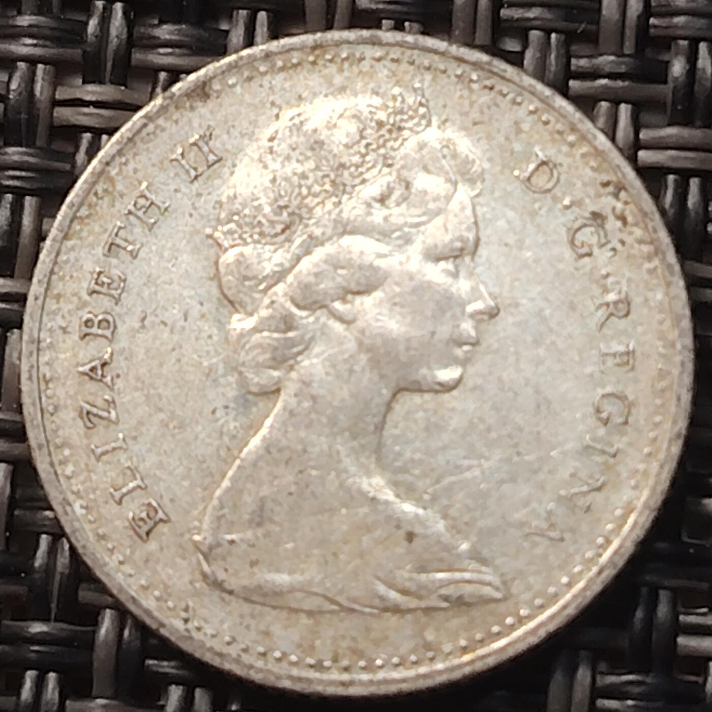 布加迪🐬～世界钱币(上海)🌾第 257 期 /  各国套币和散币 加拿大🇨🇦 1965年 10分银币