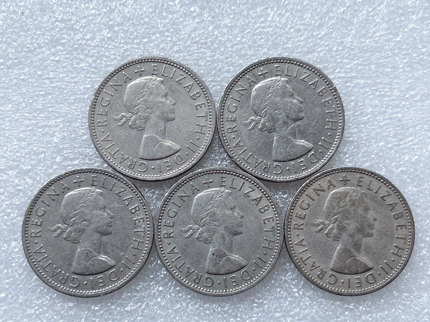 第一海外回流一元起拍收藏 散集专场  第261期 英国1965年2先令硬币 5枚