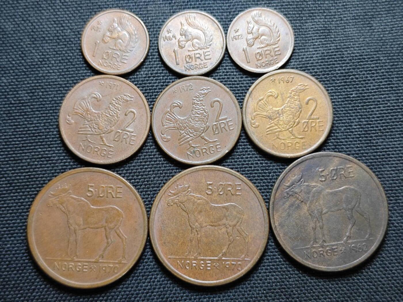 KK钱币收藏小铺  第364场  2月预留时间 周末发货  挪威动物版一组16枚