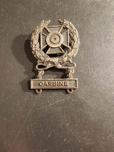 老王徽章第161期 - 美国陆军神射手资格章    二战时期    925银    卡宾枪勋条    11.3g