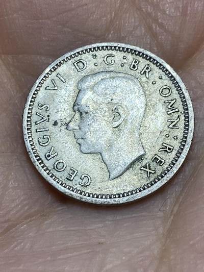 2025年第一百二十三场(总第一百四十九场）外国好品散币(免佣金) 英国🇬🇧1939年3便士银币(乔治六世第一版，500银)