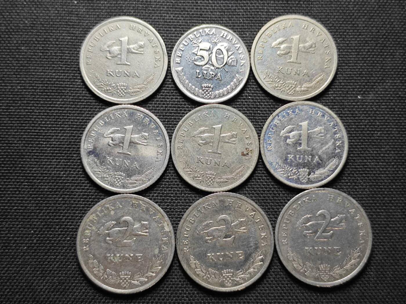 KK钱币收藏小铺  第364场  2月预留时间 周末发货  克罗地亚一组20枚