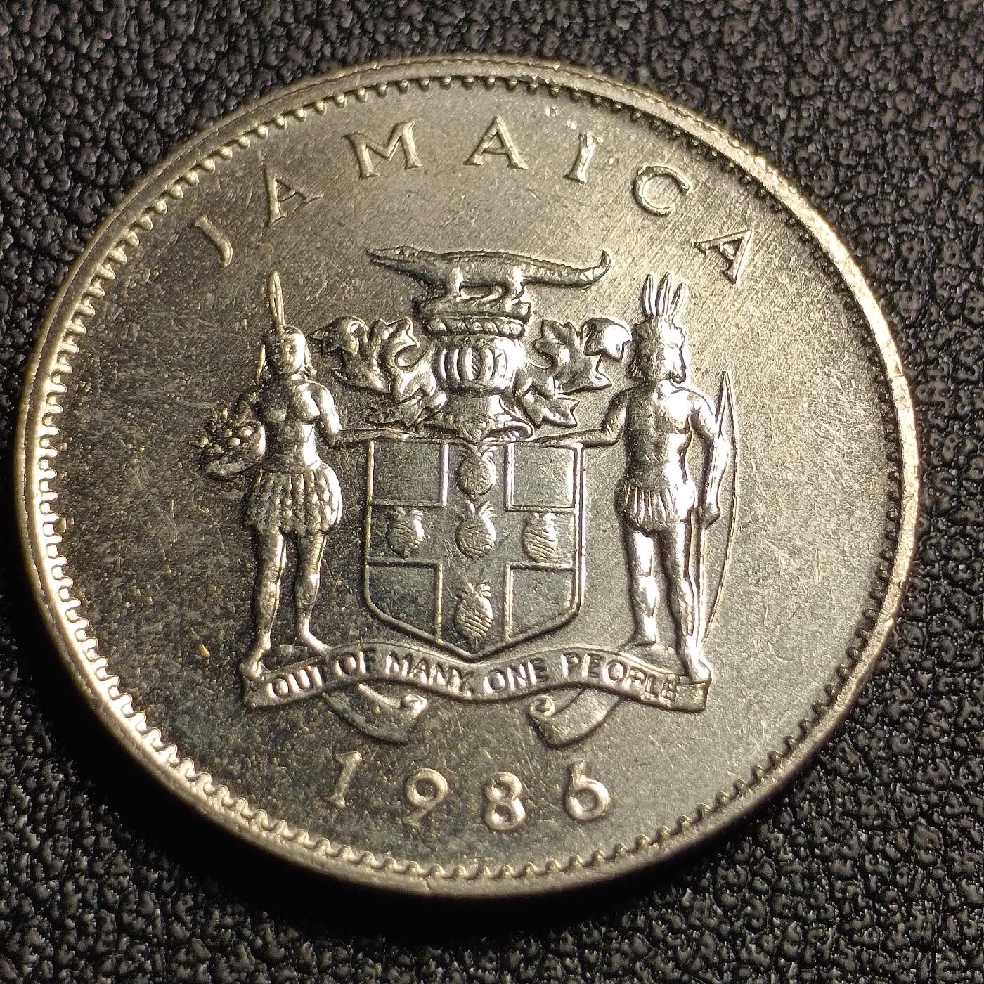 泉币菌-第127场-精品福利场(115场之后的本周末发货，感谢理解) 原光极美 牙买加10分 蝴蝶在花丛中 铜镍币 外国硬币 23.6mm