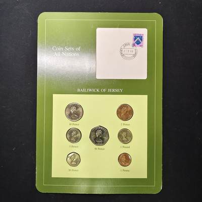【全场包邮】纯粹捡漏拍475场（免费代拍第12场） - 【富兰克林·世界各国硬币系列邮币卡】泽西（英国属地）-含奥恩教区