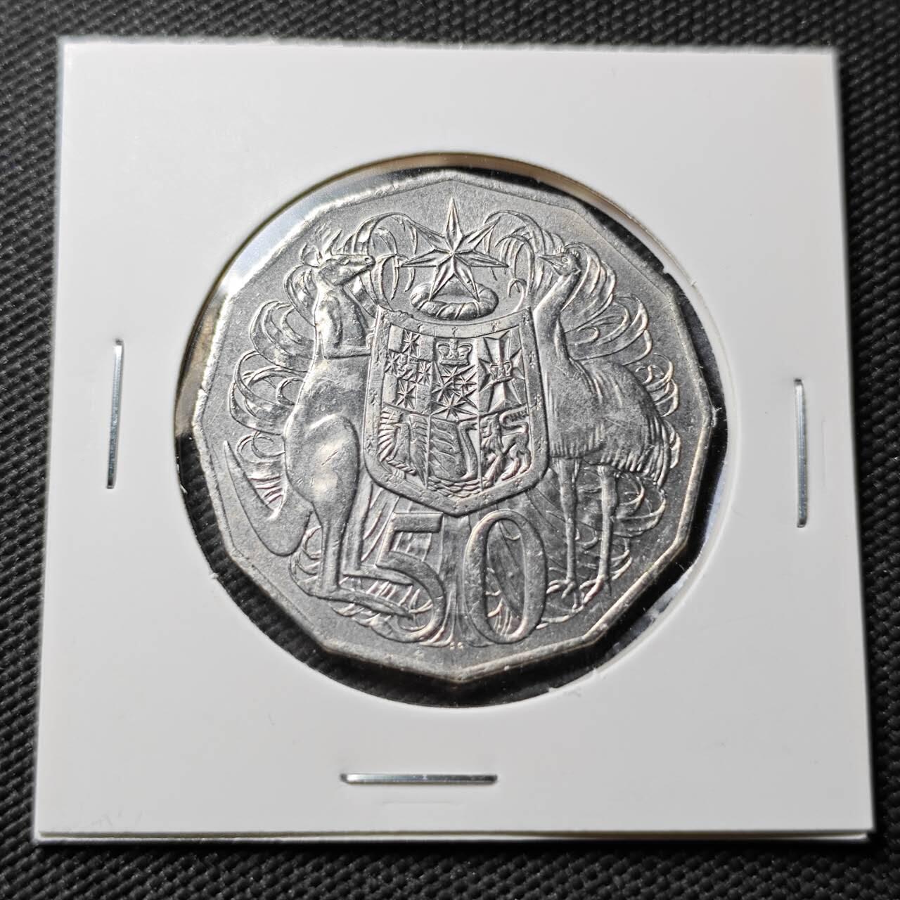 KK钱币收藏小铺  第365场  2月预留时间 周末发货  澳大利亚50分 女王老年版