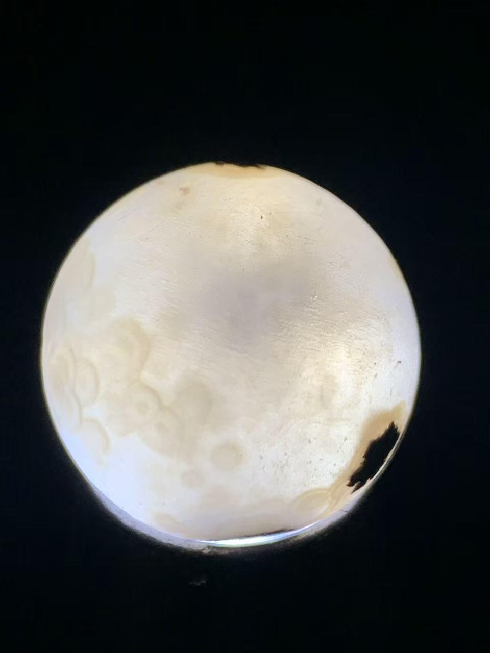 精美罕见冰飘原皮天眼纹战国红玛瑙圆珠一个