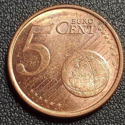 泉币菌-第128场-精品福利场(115场之后的本周末发货，感谢理解) - 剑狮 芬兰5欧分钢镀铜硬币  21.25毫米3.92g