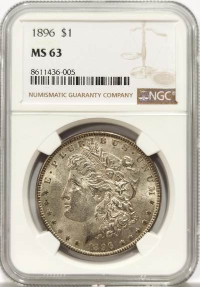 博洋堂“物美丰成”11月精品专场暨第145期（全场包邮） - NGC MS63 美国1896年摩根1美圆银币 淡彩