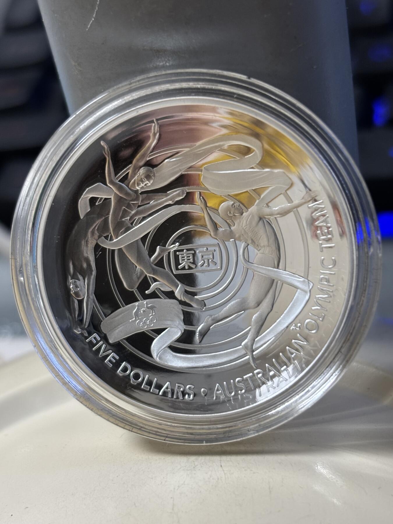 第181期拍卖 澳大利亚2020年东京奥运1盎司曲面精制纪念银币，9999银，发行2020枚
