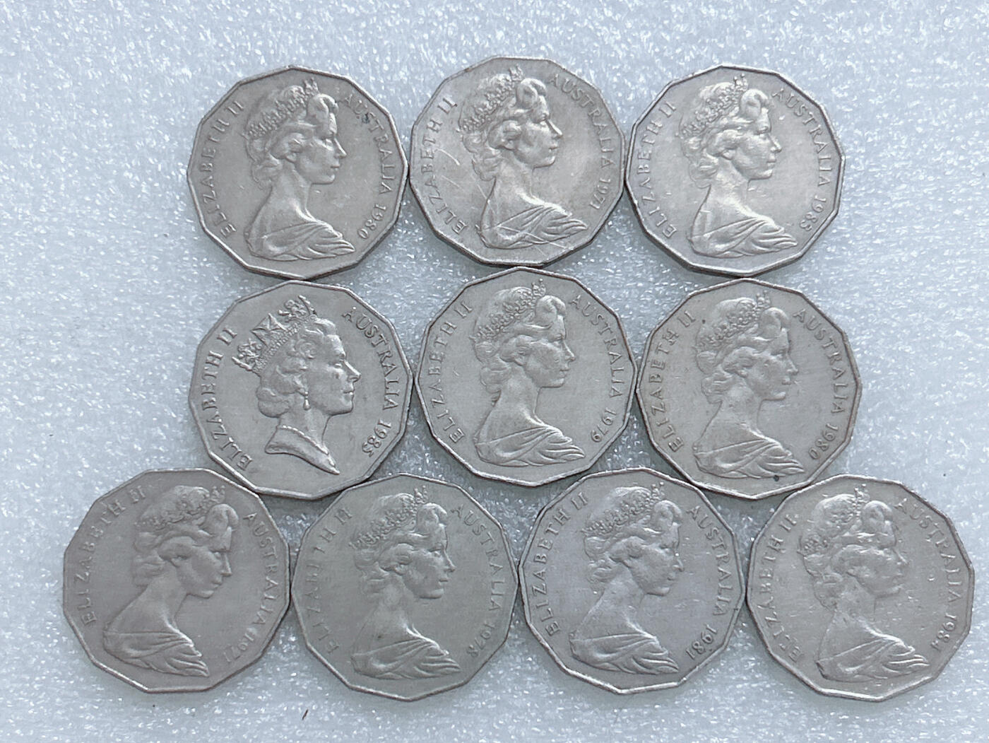 第一海外回流一元起拍收藏 散集专场  第262期 澳大利亚50分硬币 10枚