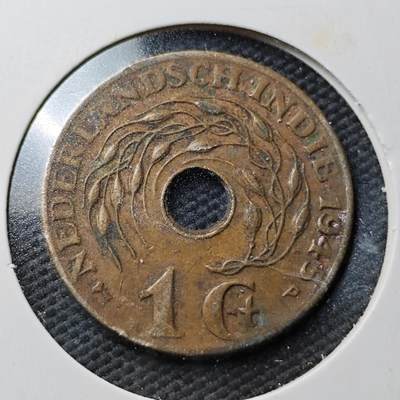 KK钱币收藏小铺  第365场  2月预留时间 周末发货 -  荷属东印度一分铜币