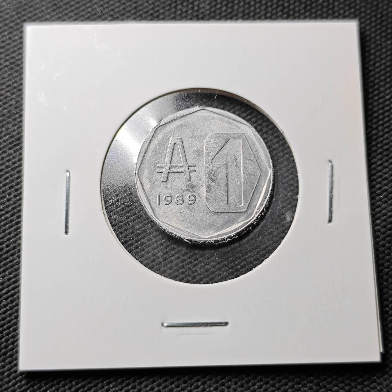 KK钱币收藏小铺  第365场  2月预留时间 周末发货  1989阿根廷1比索