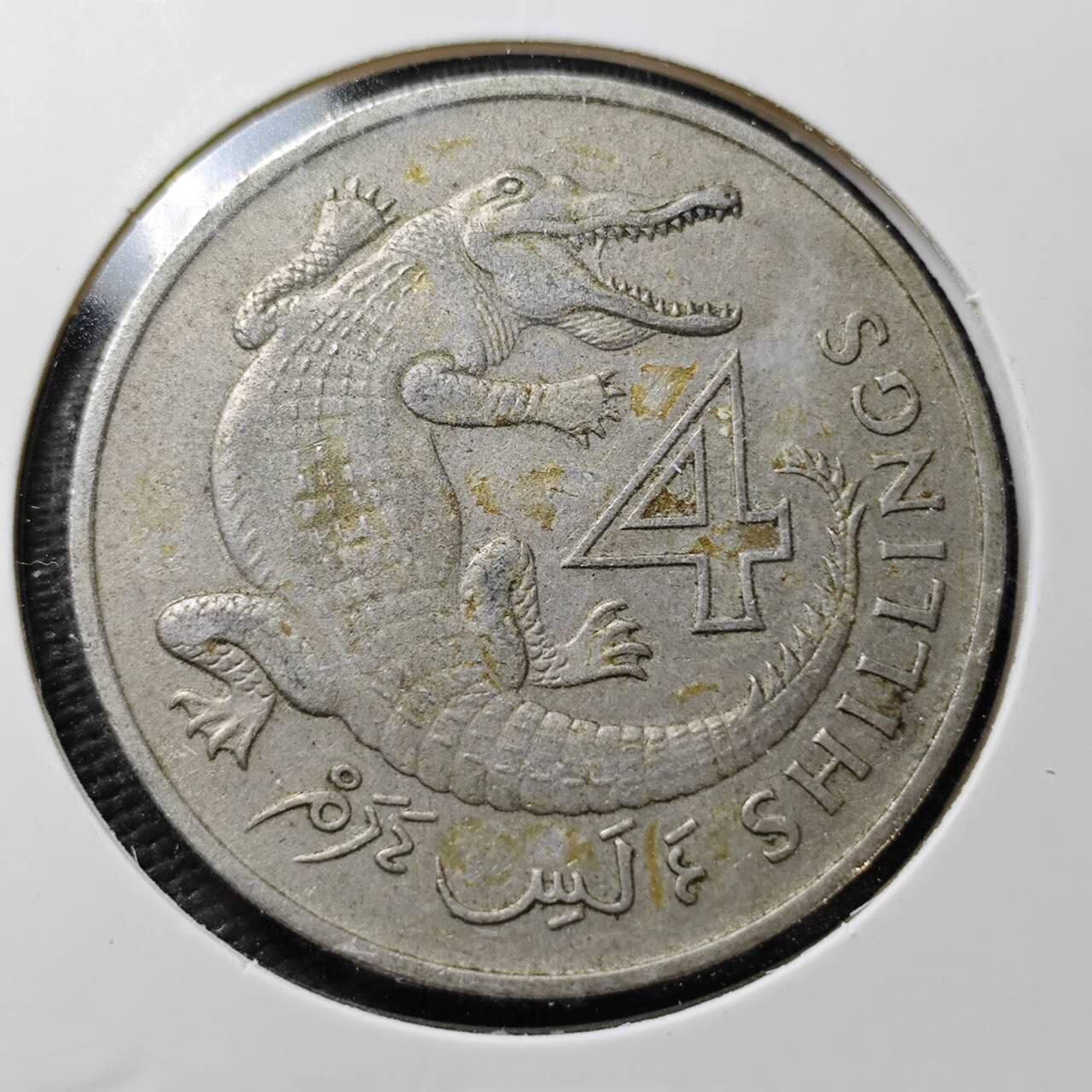 KK钱币收藏小铺  第365场  2月预留时间 周末发货  1966英属冈比亚4先令