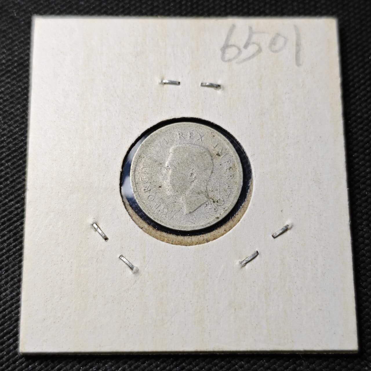 KK钱币收藏小铺  第365场  2月预留时间 周末发货  1940南非3便士银币