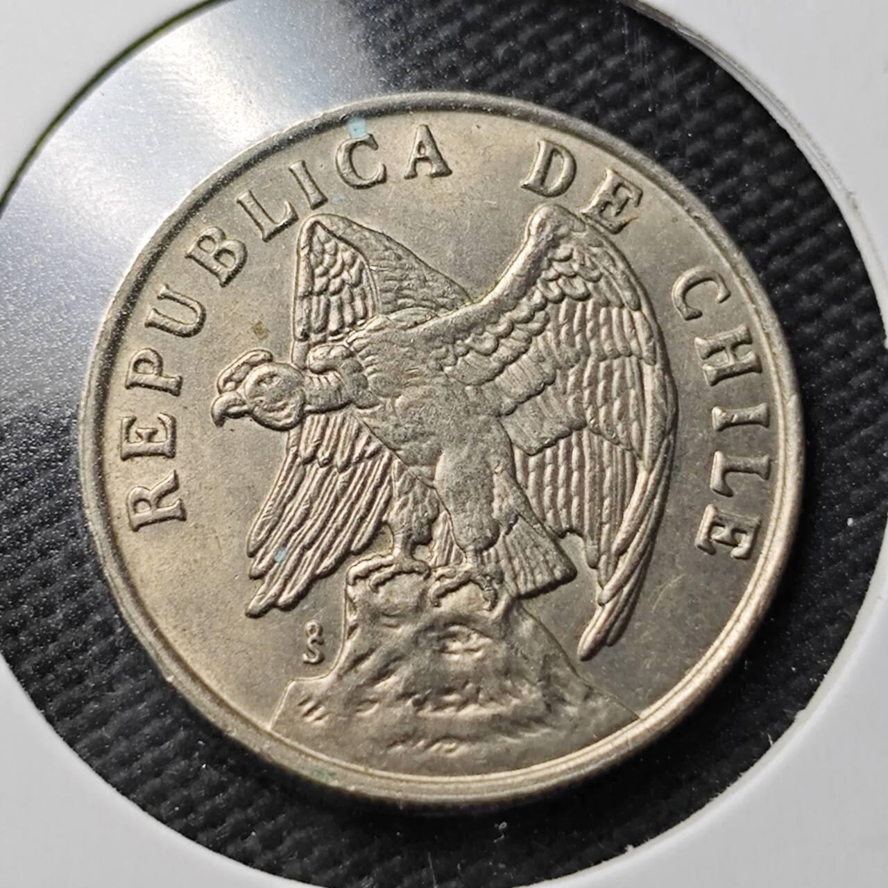 KK钱币收藏小铺  第365场  2月预留时间 周末发货  1977智利50分