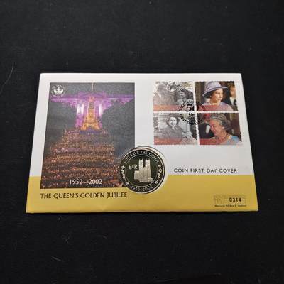 【全场包邮】纯粹捡漏拍475场（免费代拍第12场） - 【邮币封】阿松森群岛2002年50便士女王登基50周年克朗型纪念币邮币封