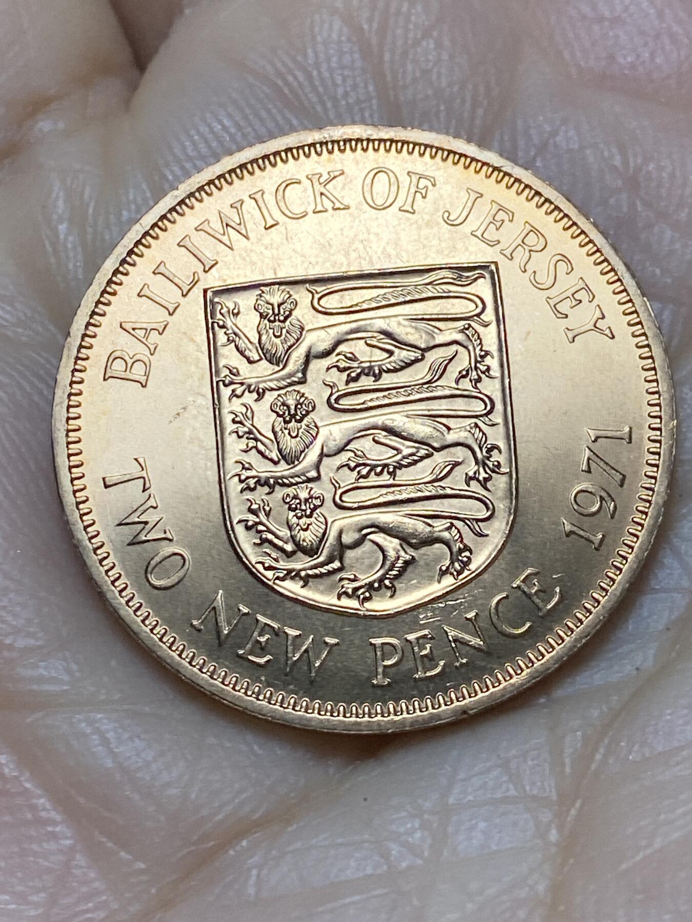 2025年第一百二十四场(总第一百五十场）外国好品散币(免佣金) 全新–英属泽西岛🇯🇪1971年2新便士