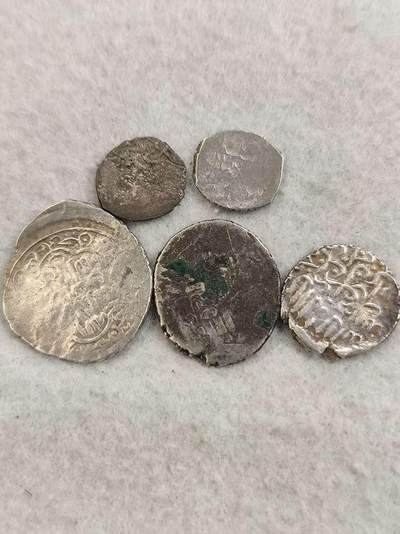 G&W世界散币，银币处理专场（第35场） - 丝绸之路早期打制银币5枚  14.1克