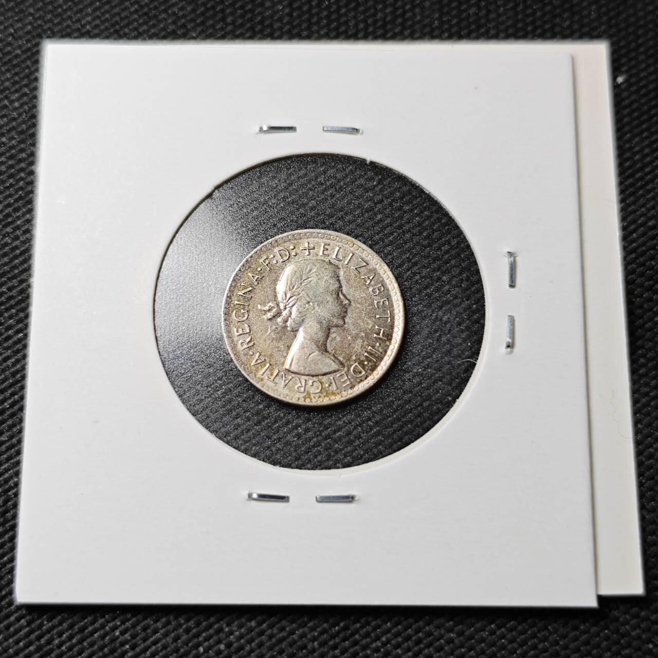 KK钱币收藏小铺  第365场  2月预留时间 周末发货  1962澳大利亚3便士银币