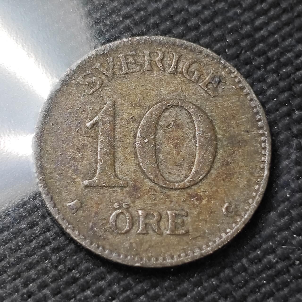 KK钱币收藏小铺  第365场  2月预留时间 周末发货  1935瑞典10欧尔银币