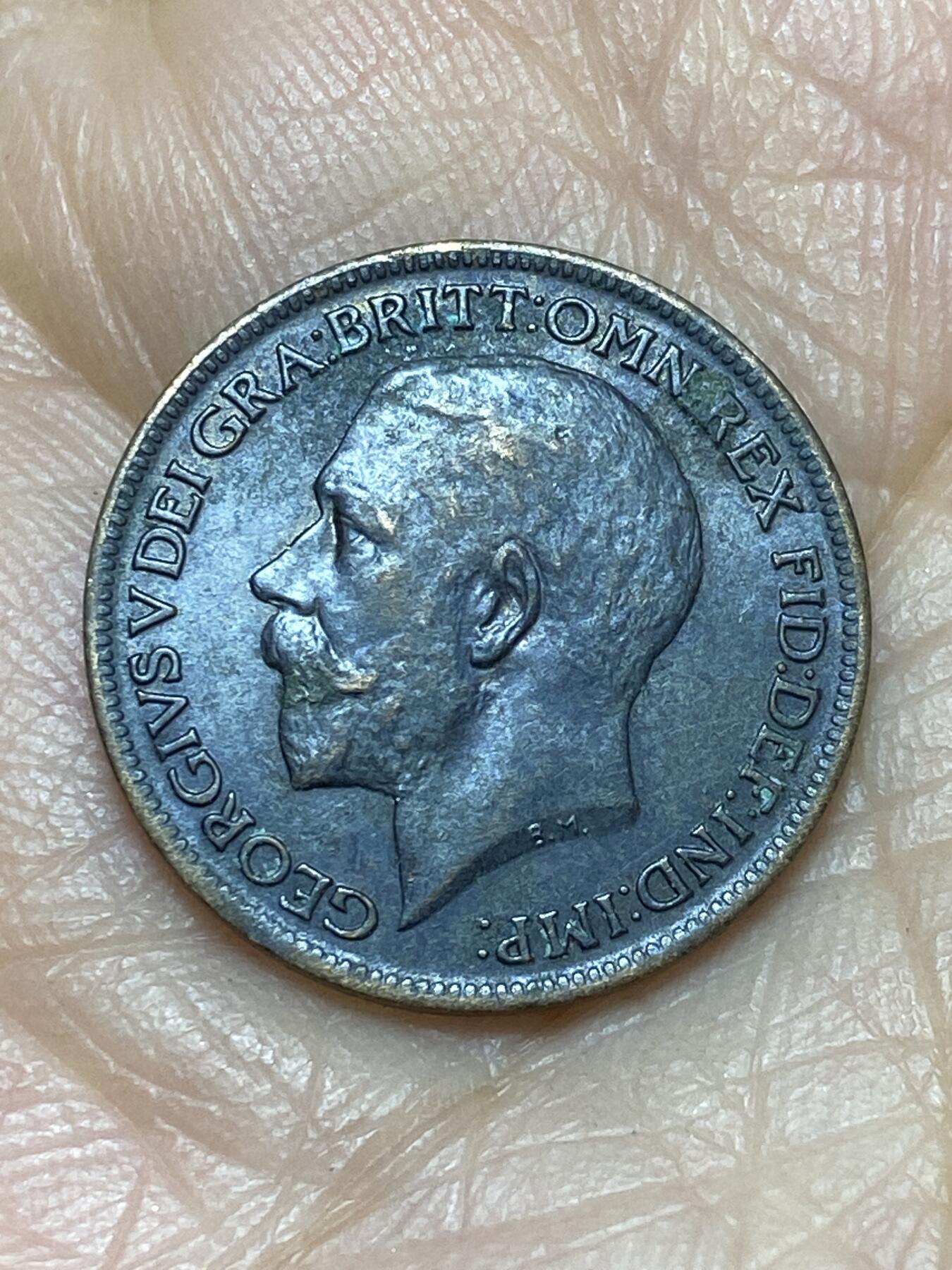 2025年第一百二十四场(总第一百五十场）外国好品散币(免佣金) 英国🇬🇧1917年1法新(乔治五世第一版)