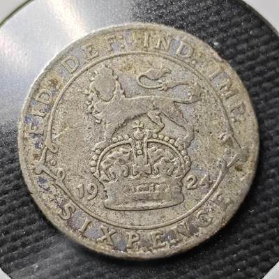 KK钱币收藏小铺  第365场  2月预留时间 周末发货 -  1924英国6便士银币