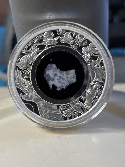 第181期拍卖 - 澳大利亚2022年南大陆3澳洲鸟类镶嵌蓝色云母1盎司银币，999银，发行5000枚