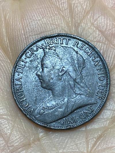 2025年第一百二十四场(总第一百五十场）外国好品散币(免佣金) - 英国🇬🇧1900年1法新(维多利亚女王老年披纱)