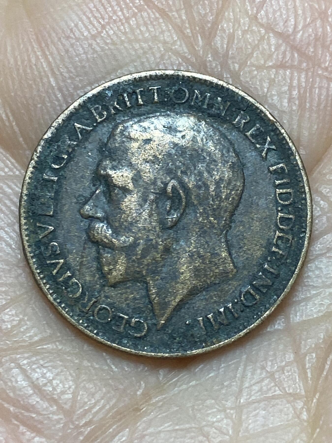 2025年第一百二十四场(总第一百五十场）外国好品散币(免佣金) 英国🇬🇧1915年1法新(乔治五世第一版)