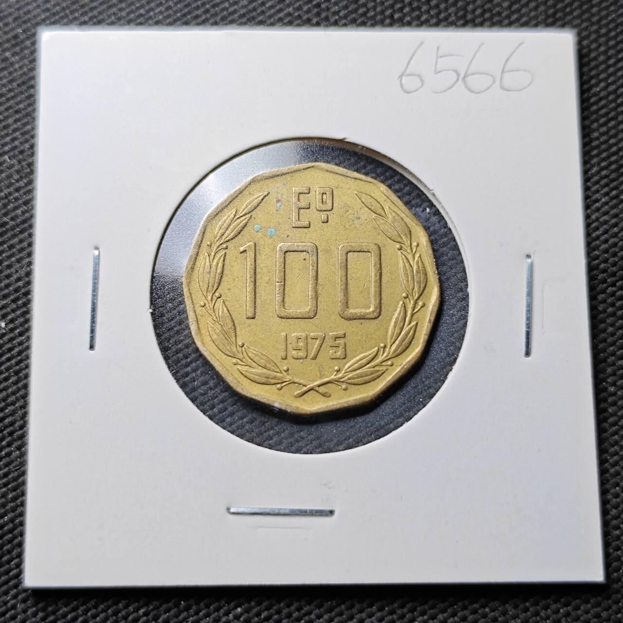 KK钱币收藏小铺  第365场  2月预留时间 周末发货  1975智利100比索