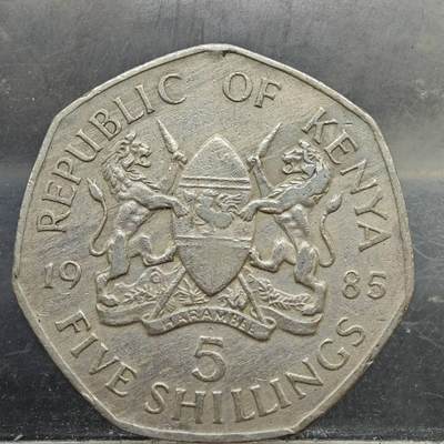 【淘币小摊】实时拍第七百八十九拍   散币场   满百包邮可预留二周 每周一统一发货   - 肯尼亚1985年5先令