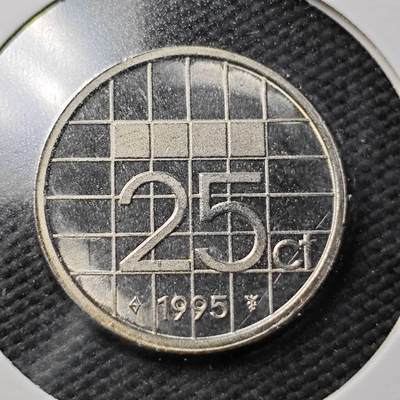 KK钱币收藏小铺  第365场  2月预留时间 周末发货 -  1998荷兰25分