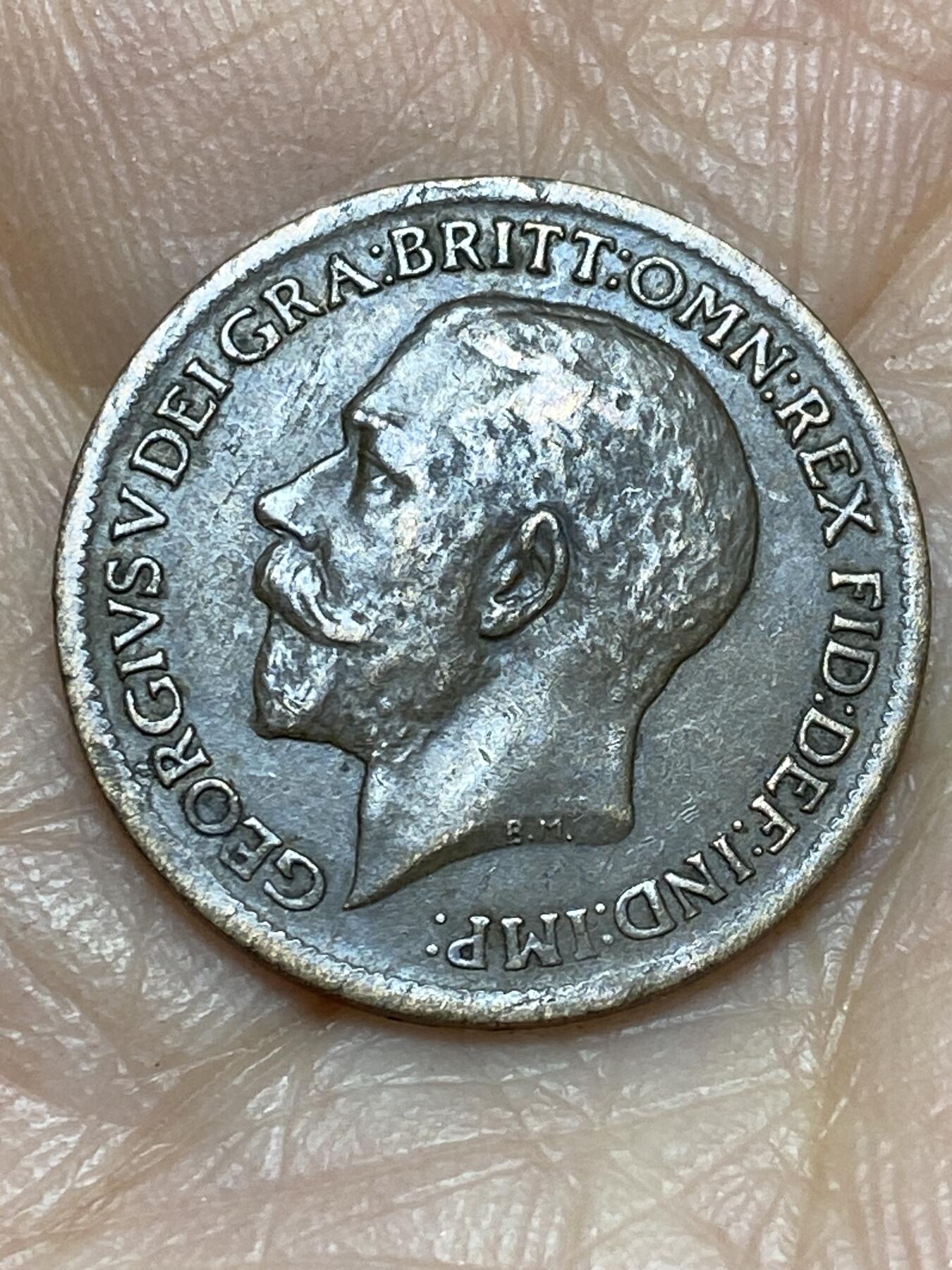 2025年第一百二十四场(总第一百五十场）外国好品散币(免佣金) 英国🇬🇧1918年1法新(乔治五世第二版，首发年)