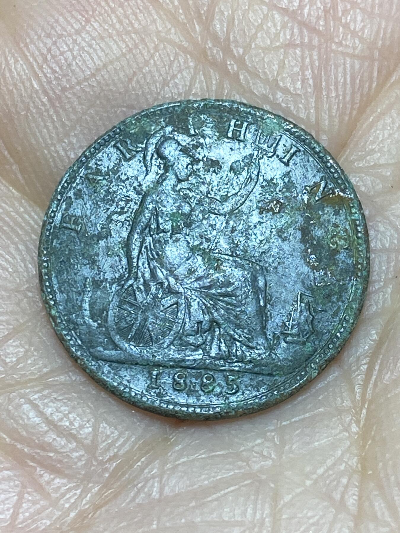 2025年第一百二十四场(总第一百五十场）外国好品散币(免佣金) 英国🇬🇧1885年1法新(维多利亚女王中年桂冠第三版)