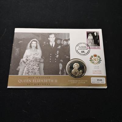 【全场包邮】纯粹捡漏拍475场（免费代拍第12场） - 【邮币封】直布罗陀2006年1克朗女王八十年辉煌岁月当祖母克朗型纪念币邮币封