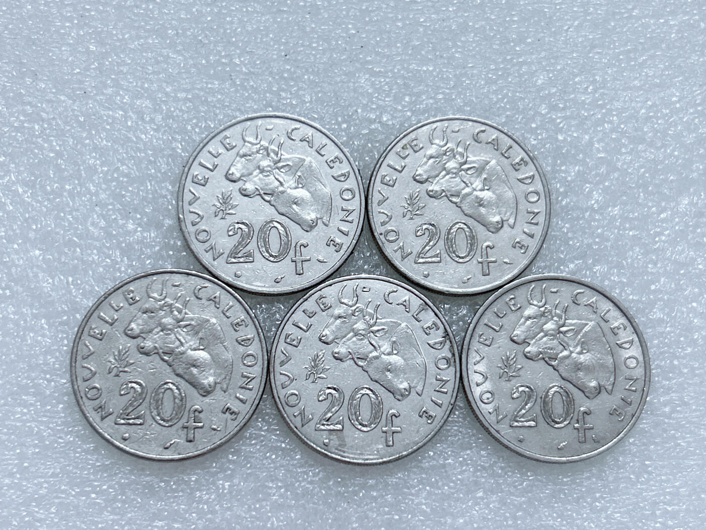 第一海外回流一元起拍收藏 散集专场  第262期 法属新喀里多尼亚20分硬币 5枚