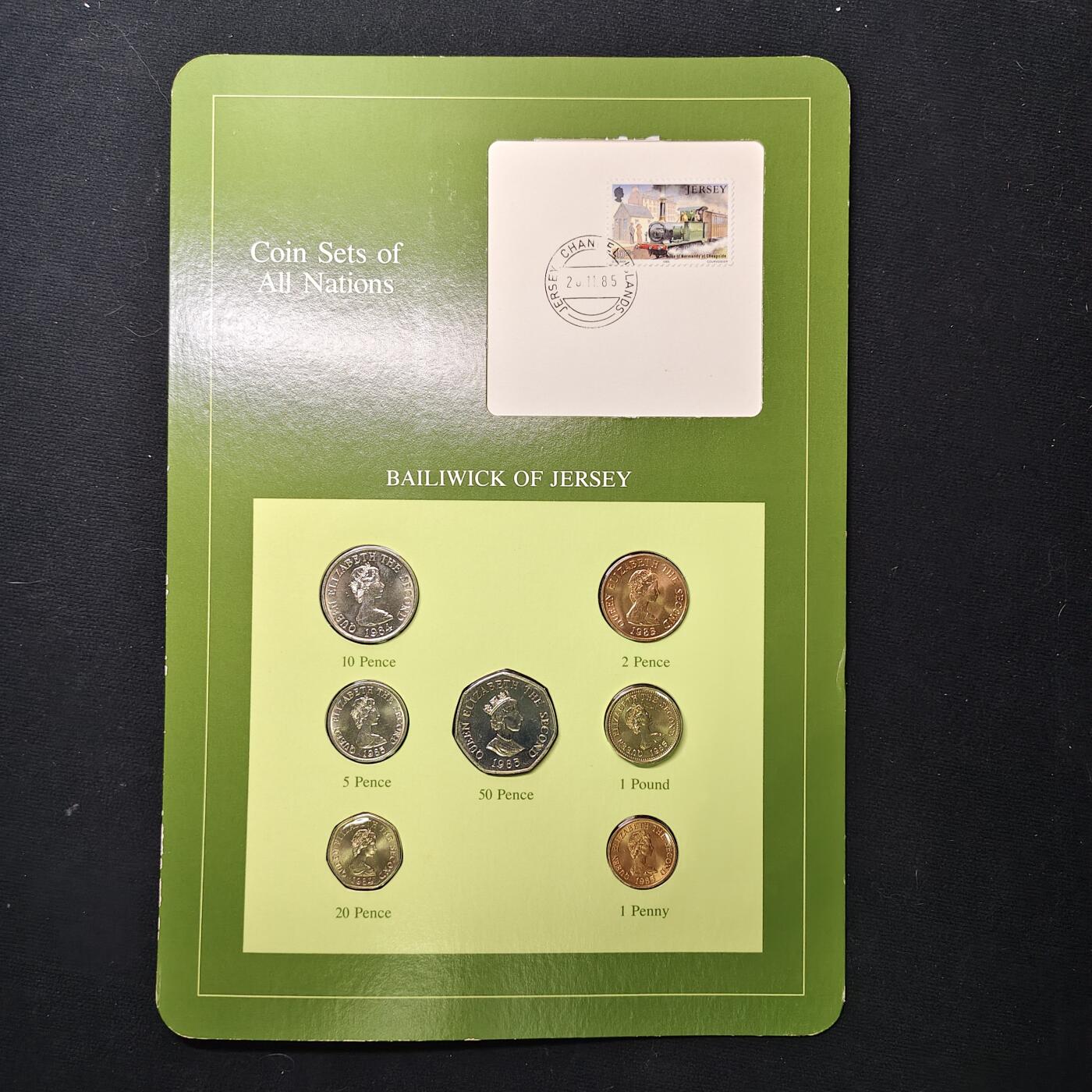 【全场包邮】纯粹捡漏拍475场（免费代拍第12场） 【富兰克林·世界各国硬币系列邮币卡】泽西（英国属地）-含二战纪念币+克莱门特教区