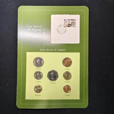 【全场包邮】纯粹捡漏拍475场（免费代拍第12场） - 【富兰克林·世界各国硬币系列邮币卡】泽西（英国属地）-含二战纪念币+克莱门特教区