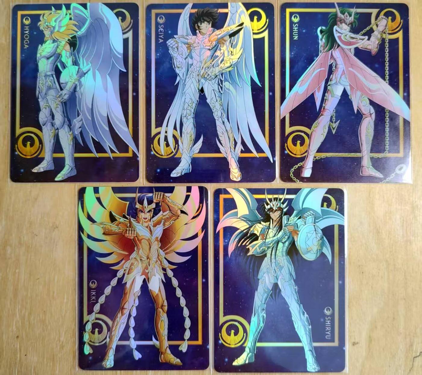 龙虎卡牌第六二场 百里霸场 （无佣金，周六结拍，欢迎送拍） 彩闪5张 京珞卡牌 圣斗士系列-五小强