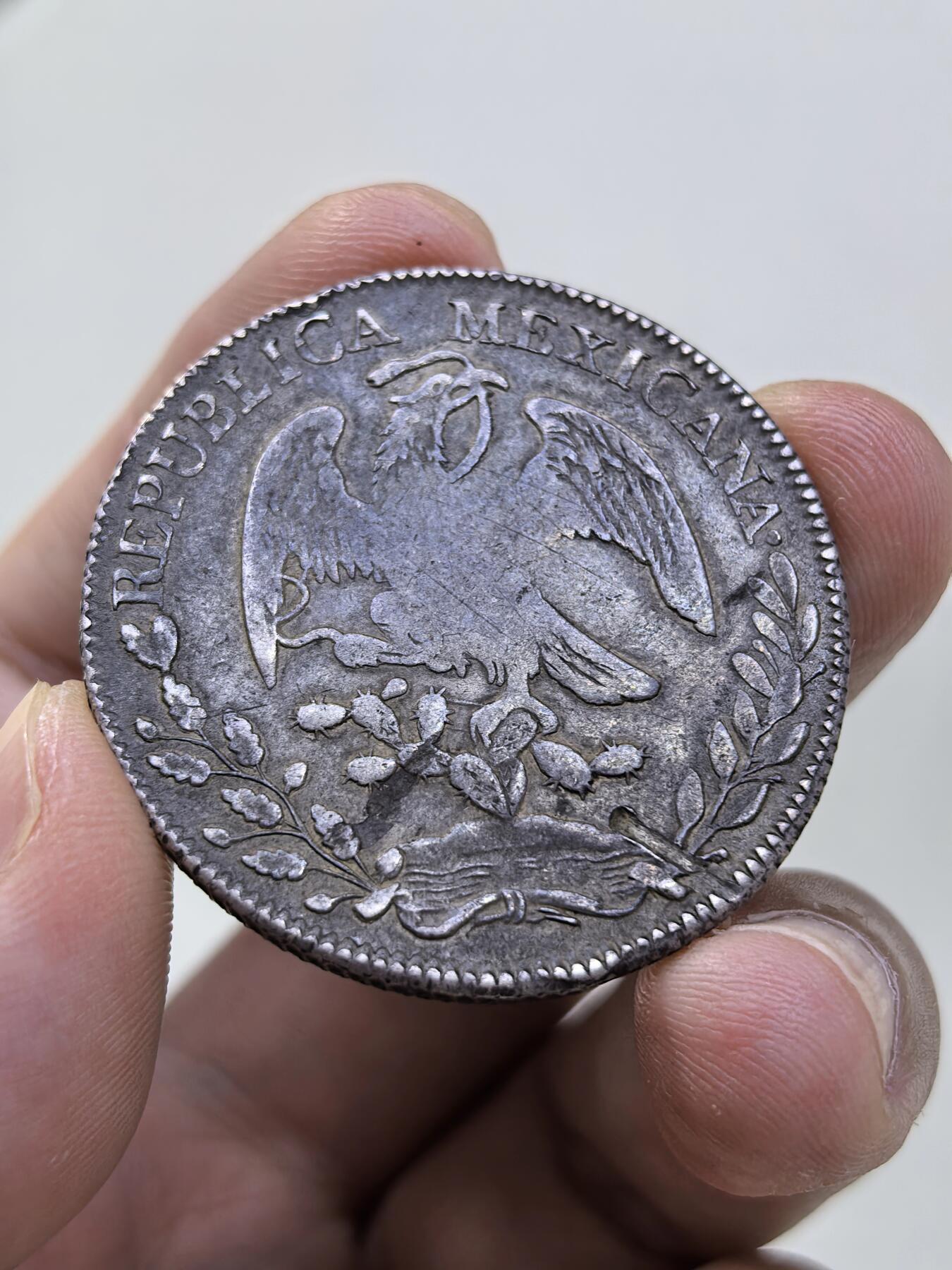 博洋堂世界钱币拍卖第146期（全场包邮） 墨西哥花边鹰洋1850ZS OM 中期八级币老包浆