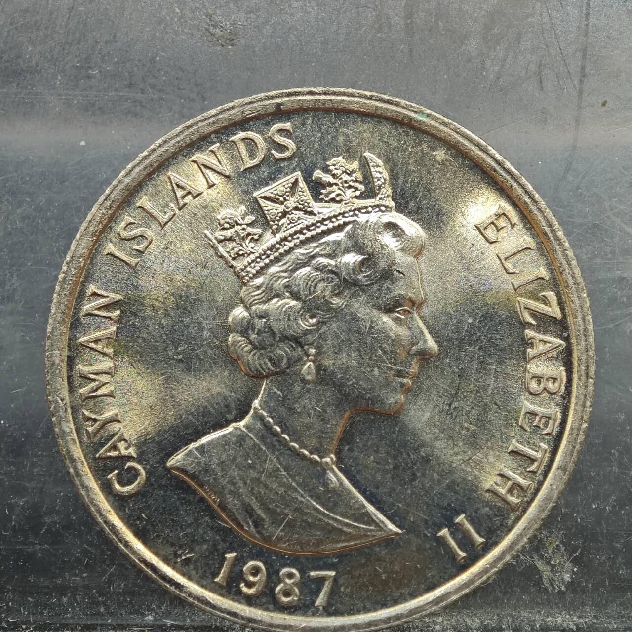 【淘币小摊】实时拍第七百八十九拍   散币场   满百包邮可预留二周 每周一统一发货   开曼1987年10分镍币